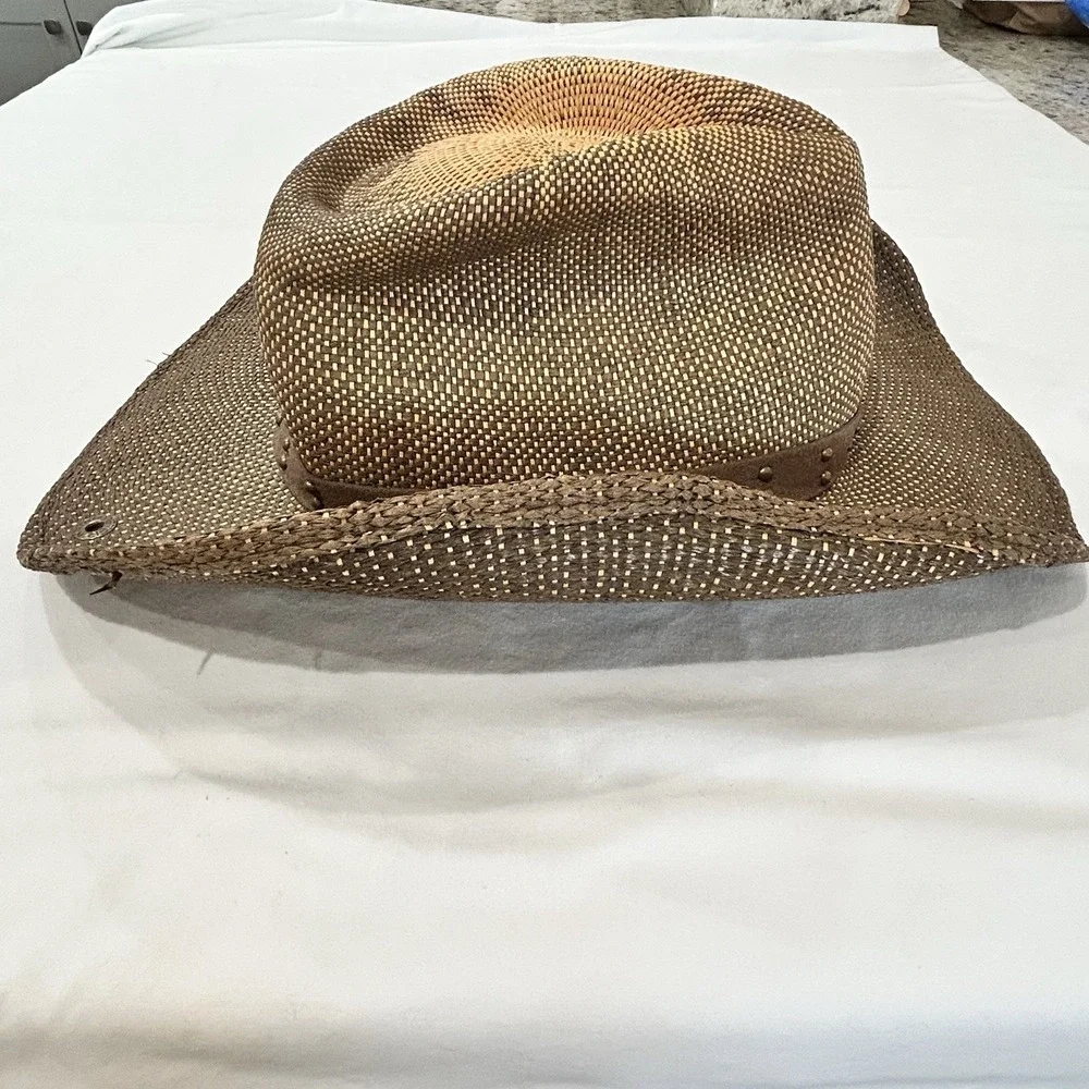 Peter Grimm Western Cowboy Rodeo Brown Cow Boy Hat Brown Suede Hatband One Size